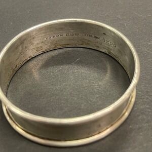 Gorham Sterling Silver Napkin Ring 6290 Rolled Edge Vintage Hallmarked NR1